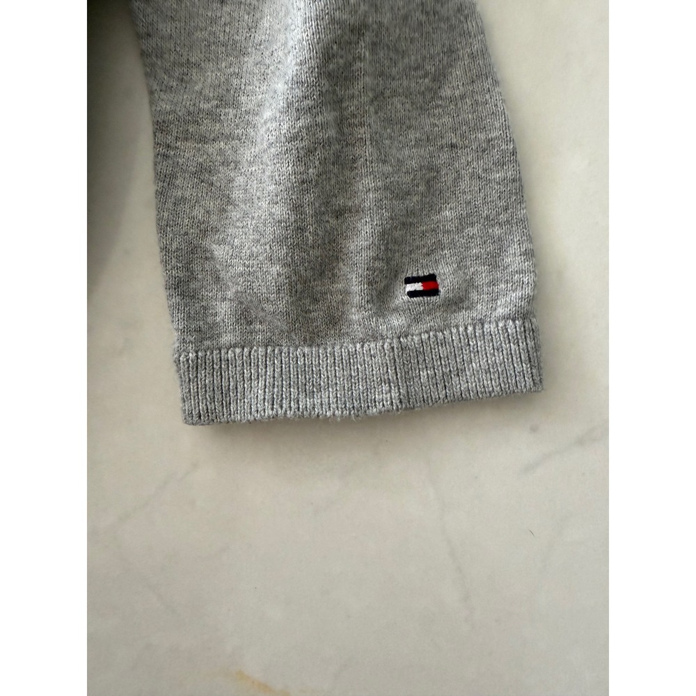 Tommy Hilfiger Womens Gray Polar Bear Fair Isle Cotton Crewneck Sweater Medium - Picture 4 of 7